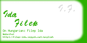 ida filep business card